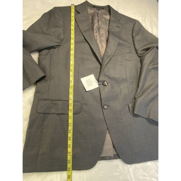 Indochino Blazer Mens 44 Gray Wool Cashmere Sports Coat Jacket Luxury Lined - Picture 8 of 12